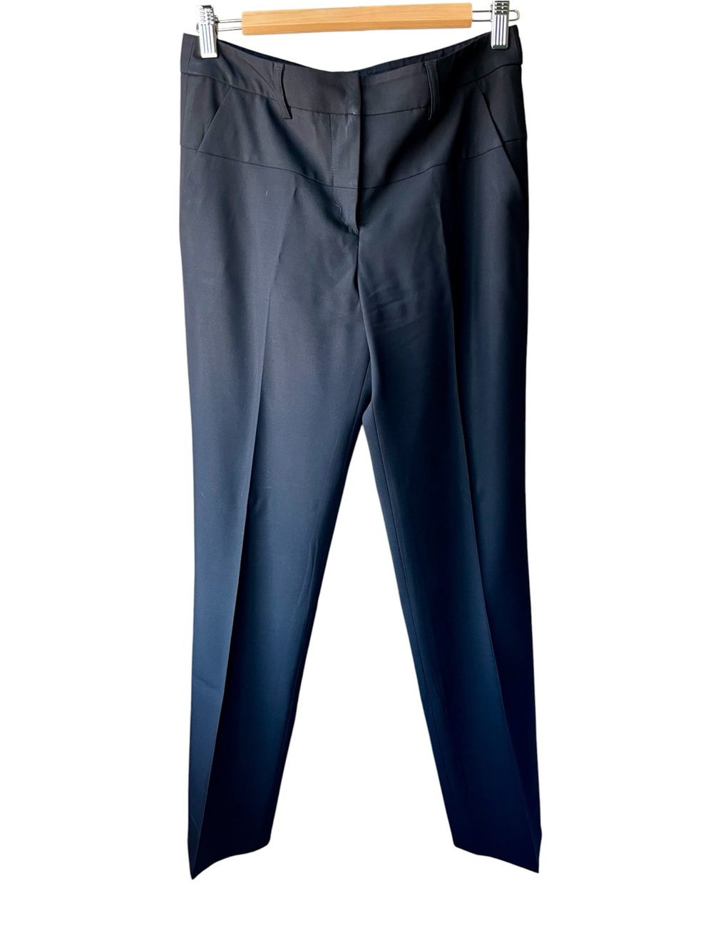Giorgio Armani Black Virgin Wool Pant Suit IT 42 US 6 Made In Italy Blazer - Picture 8 of 16